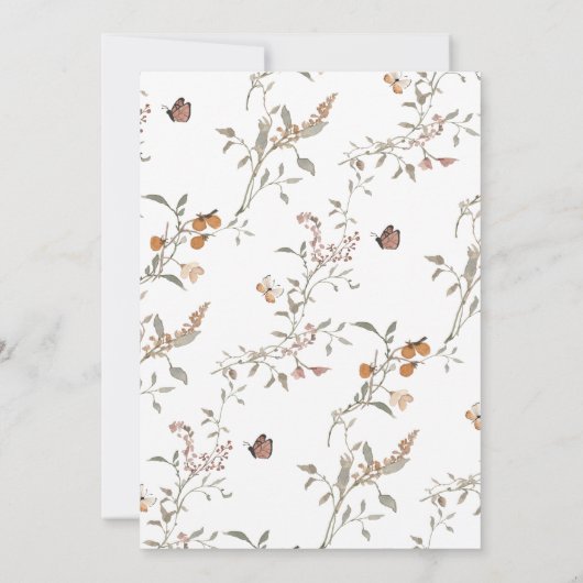 Boho Neutrale bruiloft Kaart (Achterkant)