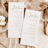 Boho Neutrale Champagne Bruiloft Menu