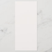 Boho neutrale champagne huwelijksmenu menu (Achterkant)