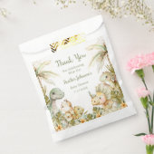 Boho Neutrale Dinosaur Baby Shower Bedankzakje (Gezegeld)