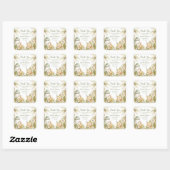 Boho Neutrale Dinosaur Baby Shower Vierkante Sticker (Vel)