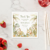 Boho Neutrale Dinosaurus Baby Shower Servet (Insitu)