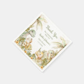 Boho Neutrale Dinosaurus Baby Shower Servet (Hoek)