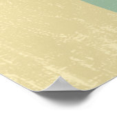 Boho Neutrale en Blauwgroen Abstracte Illustratie  Poster (Hoek)