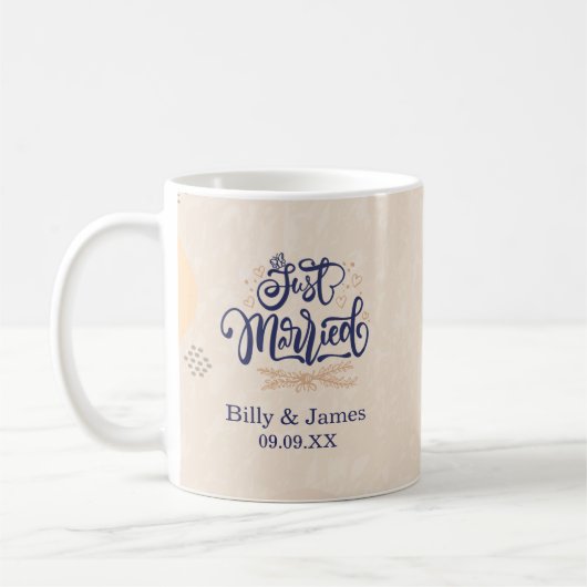 Boho Neutrale esthetische trouw koffiemok (Links)