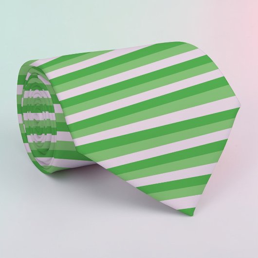 Boho Neutrale Groene Gestreepte Heren Das
