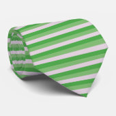 Boho Neutrale Groene Gestreepte Heren Das (Opgerold)