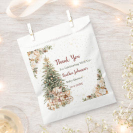 Boho Neutrale Kerst Baby Shower Bedankzakje