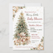 Boho Neutrale Kerst Baby Shower Kaart (Voorkant)