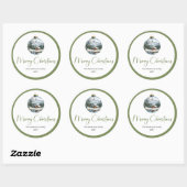 Boho Neutrale Kerst Scene Elegante Kerst Label (Vel)