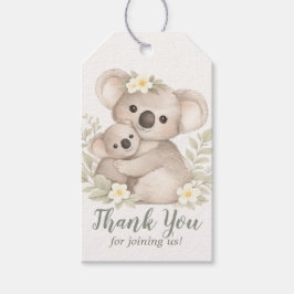 Boho Neutrale Koala Baby Shower Cadeaulabel