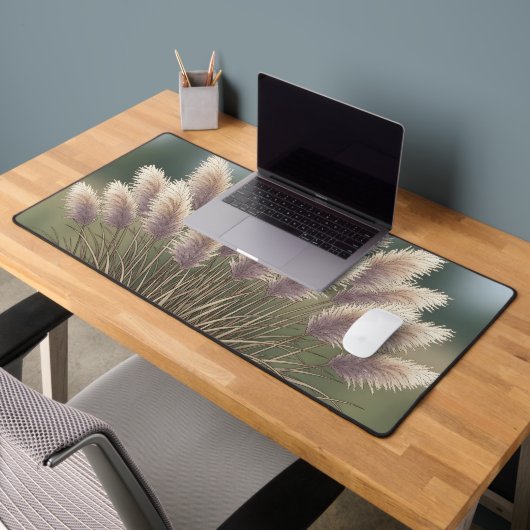 Boho Neutrale Pampagras Illustratie Bureaumat (Kantoor 2)
