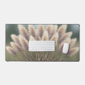 Boho Neutrale Pampagras Illustratie Bureaumat (Keyboard & Muis)