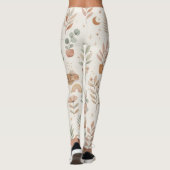 Boho Neutrale Regenboog Leggings Aardse Botanische (Achterkant)