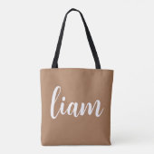 Boho Neutrale Regenboog Tote Tas (Achterkant)