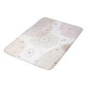 Boho Neutrale Ruimtedoedels Aesthetisch design Badmat (Gekanteld)