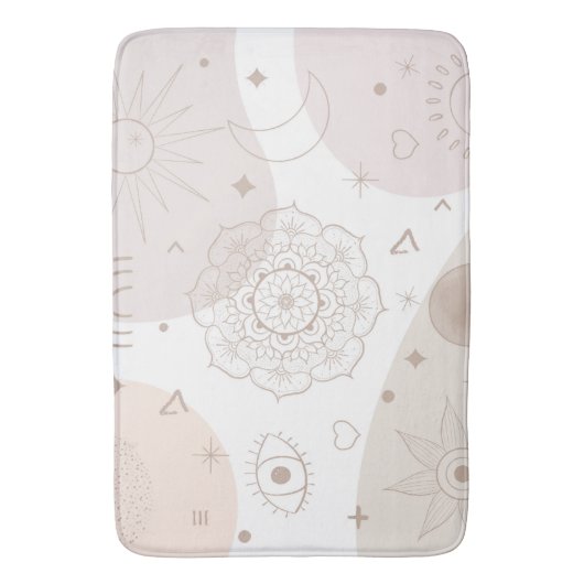 Boho Neutrale Ruimtedoedels Aesthetisch design Badmat (Voorkant Verticaal)