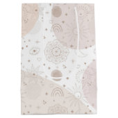 Boho Neutrale Ruimtedoedels Aesthetisch design Medium Cadeauzakje (Achterkant)