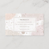 Boho Neutrale Ruimtedoedels Aesthetisch design Visitekaartje (Achterkant)