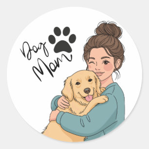 Boho neutrale sticker voor hondenliefhebbers