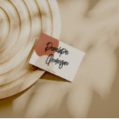 Boho Neutrale Terracotta Moderne QR Code Trendy Visitekaartje