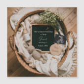 Boho Neutrale Ultrasound Zwangerschapsaankondiging (Voorkant)
