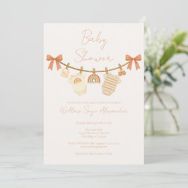 Boho Neutrale Waskleine Baby Shower Kaart