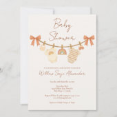 Boho Neutrale Waskleine Baby Shower Kaart (Voorkant)