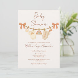 Boho Neutrale Waskleine Baby Shower Kaart