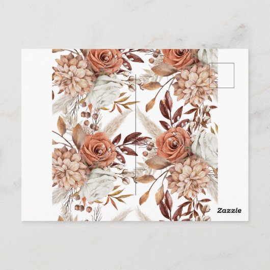 Boho Neutrale Waterverf Pampas Wedding Advice Kaar Briefkaart (Achterkant)