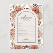 Boho Neutrale Waterverf Pampas Wedding Advice Kaar Briefkaart (Voorkant)