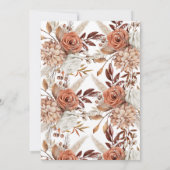 Boho Neutrale Waterverf Pampas Wedding Bedankkaart (Achterkant)