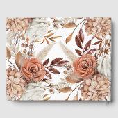 Boho Neutrale Waterverf Pampas Wedding Gastenboek (Achterkant)