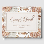 Boho Neutrale Waterverf Pampas Wedding Gastenboek (Voorkant)