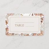 Boho Neutrale Waterverf Pampas Wedding Plaatskaartje (Achterkant)