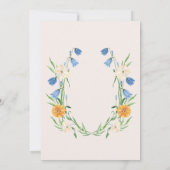 Boho Neutrale Waterverf Wildbloem Vrijgezellenfees Kaart (Achterkant)