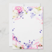 Boho Neutrale Waterverf Wildflower Wedding Kaart (Achterkant)