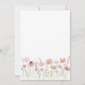 Boho Neutrale Wilde Bloemen Bloemstuk Bruiloft Kaart (Achterkant)