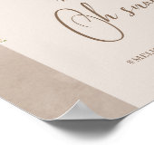 Boho neutrale wilde bloemen vangen de liefde op sn poster (Hoek)