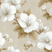 Boho neutrale witte bloemen tafelloper