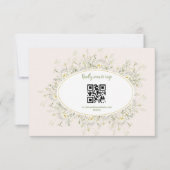 Boho Neutrale Witte Waterverf Wildflower Wedding R RSVP Kaartje (Voorkant)