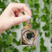 Boho neutrale zwangerschapsaankondiging aandenken sleutelhanger (Hand)