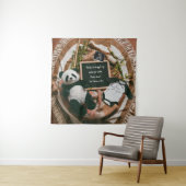 Boho neutrale zwangerschapsaankondiging Schattige  Wandkleed (In situ)