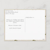 Boho Neutrals Kerst Bessen Foto Kerstmis Feestdagenkaart (Achterkant)