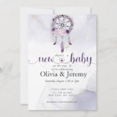 BOHO New Baby Amethyst Dusty Roos Dream Catcher Kaart (Voorkant)