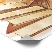 Boho New Chapter Lion Balloon Baby shower Welkom Poster (Hoek)