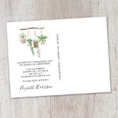 Boho New Home Planten Waterverf Moving Aankondigingskaart