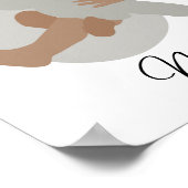 Boho Newborn Baby Boy Name Nursery Poster (Hoek)