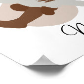 Boho Newborn Baby Boy Name Nursery Poster (Hoek)