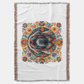 Boho Newfoundland symbool Deken (Voorkant Verticaal)